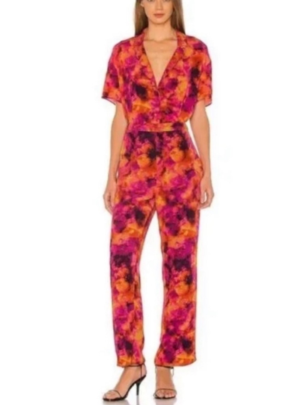 Song of Style Vibrant Pink & Orange Printed Set CORA